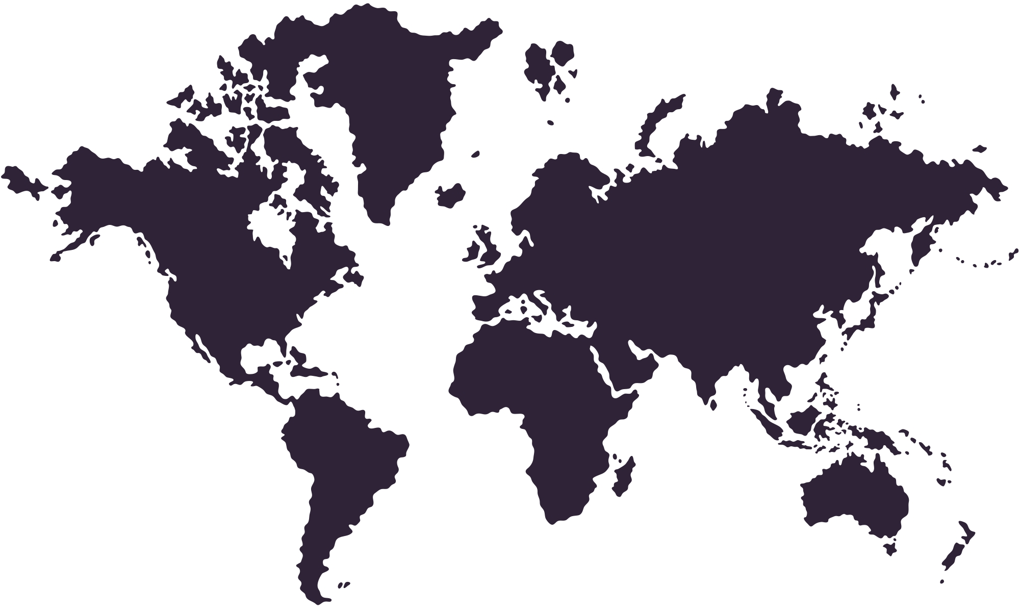 World Map, Flat