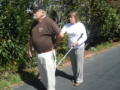 Sighted Guide Walks Ahead